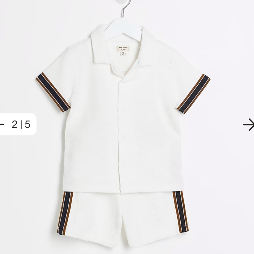 River Island toddler shorts set size 18-24months